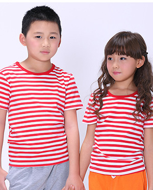 重慶兒童幼兒園條紋文化衫定做